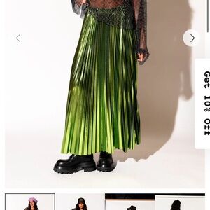 Dressed in LALA Green Maxi Skirt